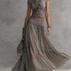 Paulina™ | Conjunto gris de encaje efecto estilizador