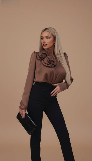 Blusa de satén - Doble Flor
