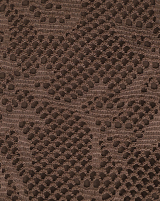 Brown Textured Halter Bikini Suit