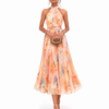 Aurora™ | Vestido maxi halter con estampado acuarela