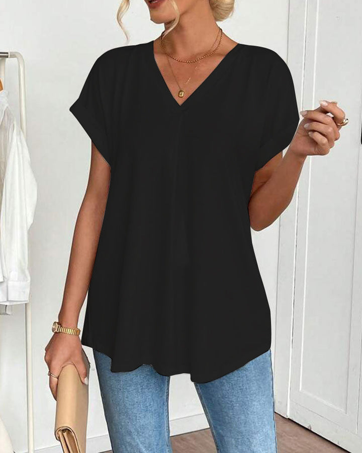 Clara™ | Camiseta de manga corta con diseño combinado