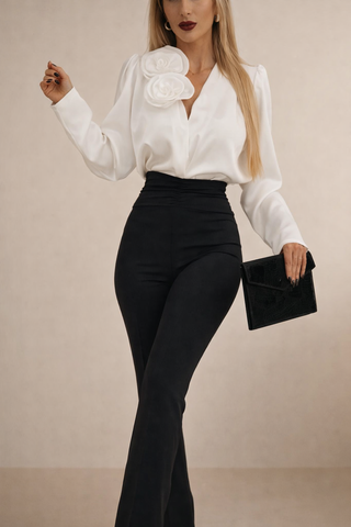 Blusa de satén - Doble Flor