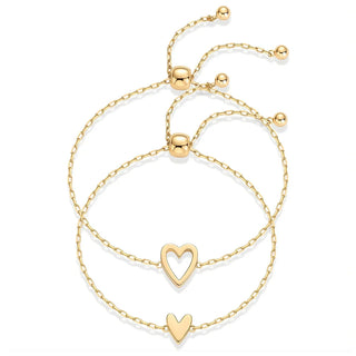 Pulseras de corazón a juego