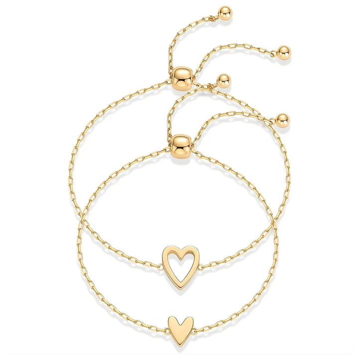 Pulseras de corazón a juego
