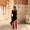Vestido marrón y maquillaje| Aurelia