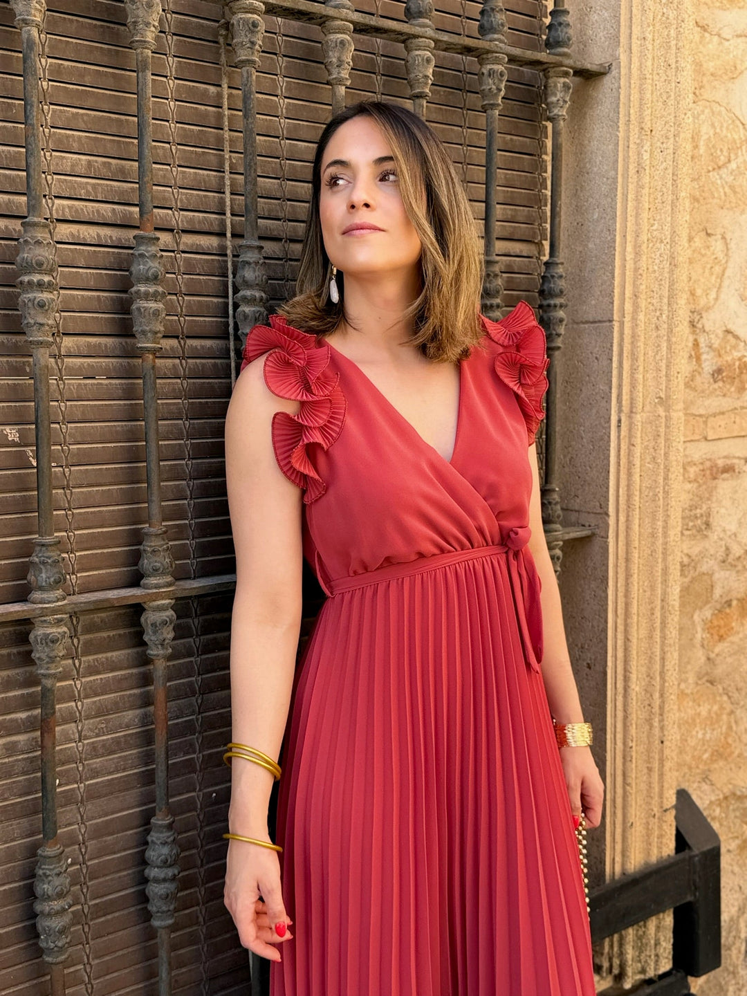Vestido gasa terracota  | Savia