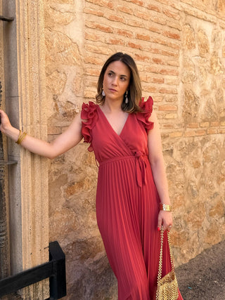 Vestido gasa terracota  | Savia