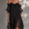 Céline | Vestido largo de gasa con cuello en V