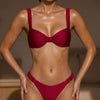 Red Bralette Bikini Sets