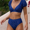 Royal Blue Polka Dot Bikini Set