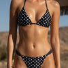 Black Polka Dot Reversible Bikini Set