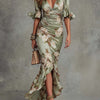 Anastasia | Vestido largo floral de raso