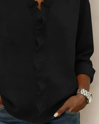 Ciara™ | Blusa con escote en V y delicados volantes