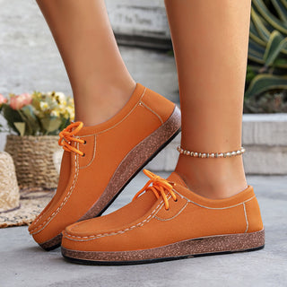 YLYL Zapatillas de Plataforma para Mujer de Caña Baja con Cordones de Moda Cómodas Casuales para Caminar
