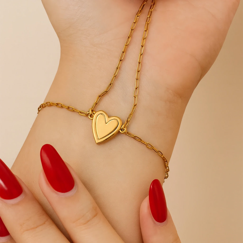 Pulseras de corazón a juego
