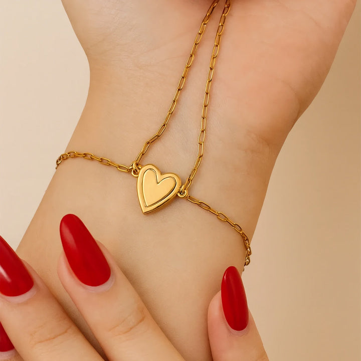 Pulseras de corazón a juego