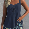 Carla - Traje de Baño de Rayas con Short de Playa
