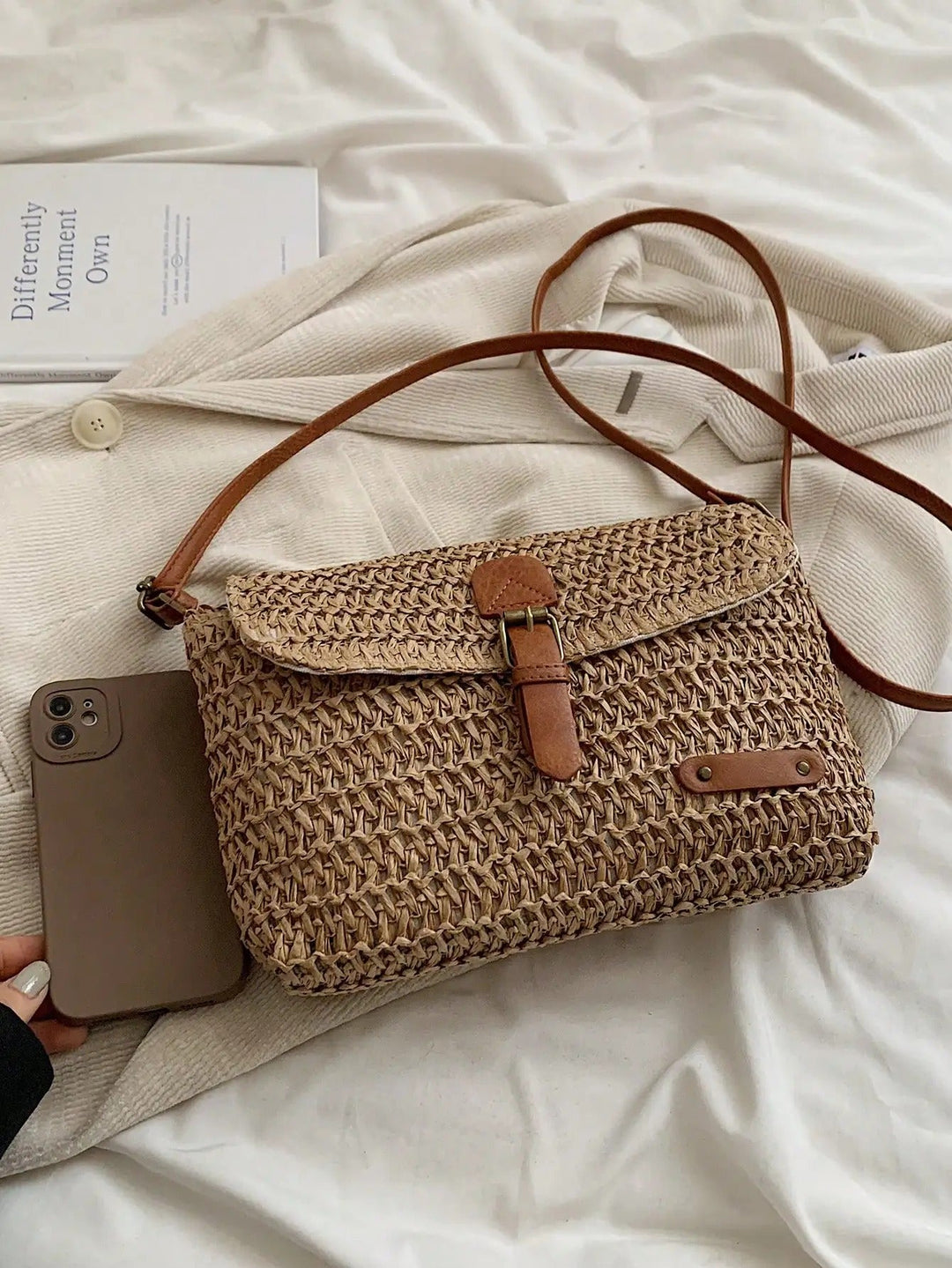 Sarah™ | Woven Straw Crossbody Bag