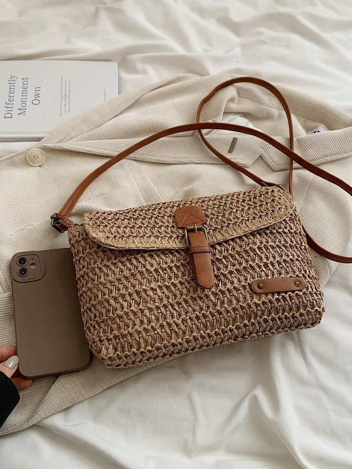Sarah™ | Woven Straw Crossbody Bag