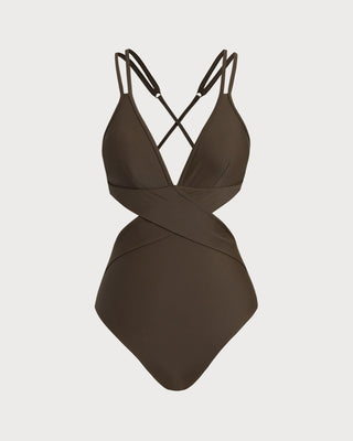 Coffee X Cross One Piece Swimwear