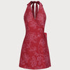 Red Halter Neck Beach Dress