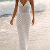 White Halter Knit Cover-up
