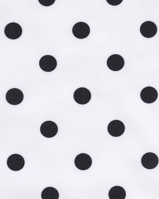 White Halter Polka Dot Triangle Bikini Set