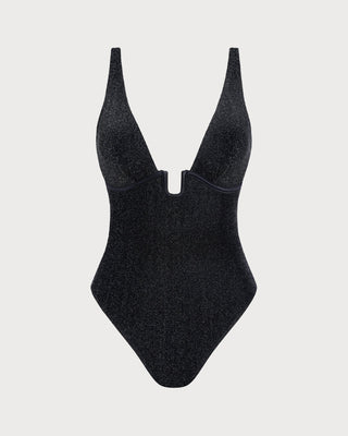 Black Sequins Bralette One Piece