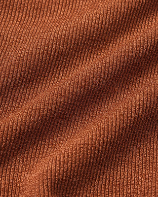 Brown Halter Textured Bandeau Bikini Set