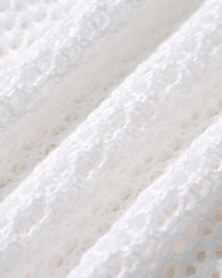 White V Neck O-Ring Cover-Up