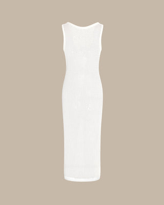 White V Neck O-Ring Cover-Up