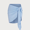 Blue Drawstring Cover-Up