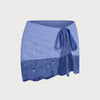 Blue Textured Contrasting Cover-up