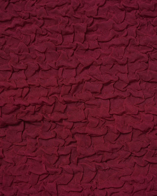 Wine Red Textured Triangle Bikini Set