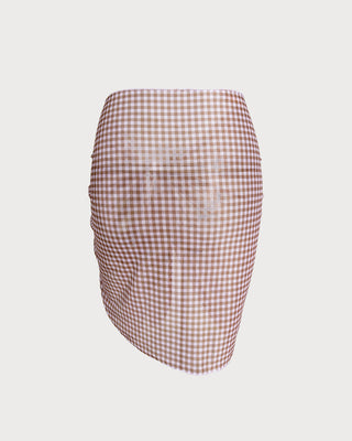 Coffee Plaid Cover-up